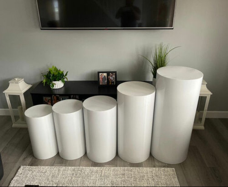 White Metal Pedestals