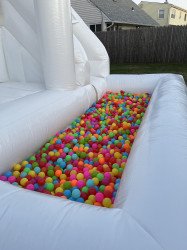 IMG 7354 1681232123 14 ft White Bounce House With Slide and Ball Pit